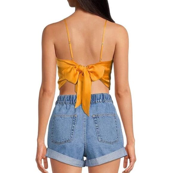 Woven Cathy Square Neck Sleeveless Back Detail Scarf Top - Picture 4 of 4